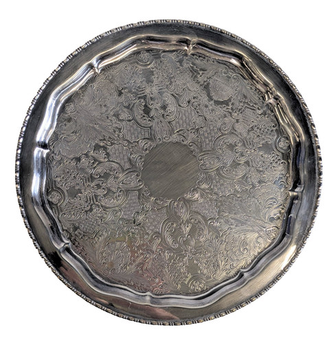 Silver plated tray copper - silver, on