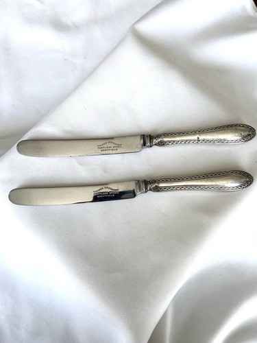 Antique silver butter knives - antique,