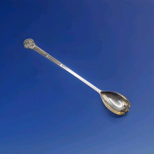 Solid silver pickle spoon fork - spoon,